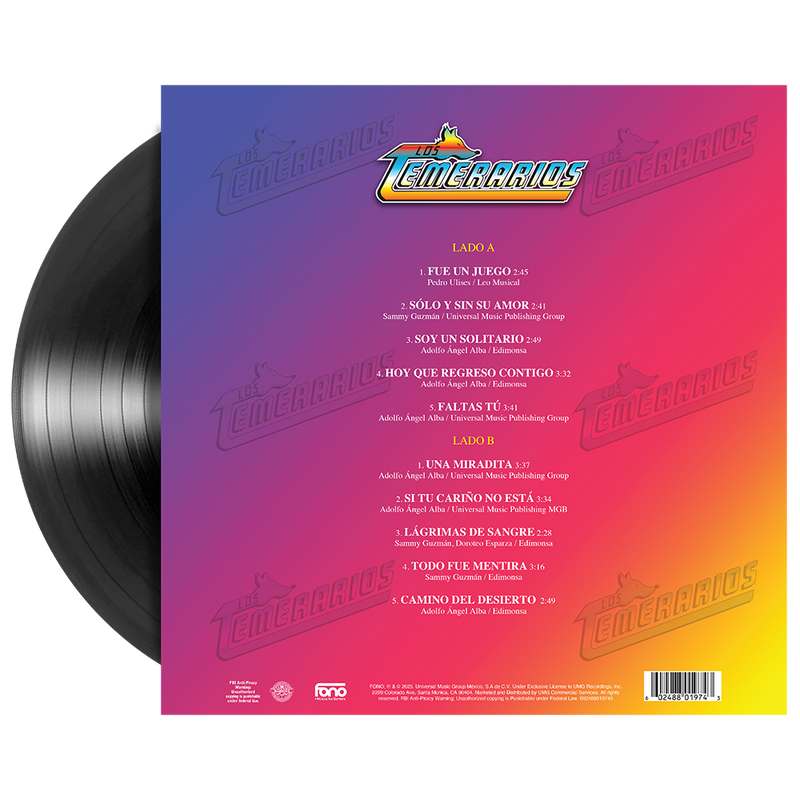 Los Temerarios - Fue Un Juego 1LP Vinyl