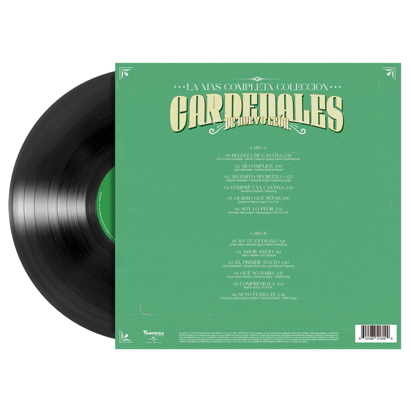 Cardenales De Nuevo León - La Más Completa Colección 1LP Vinyl
