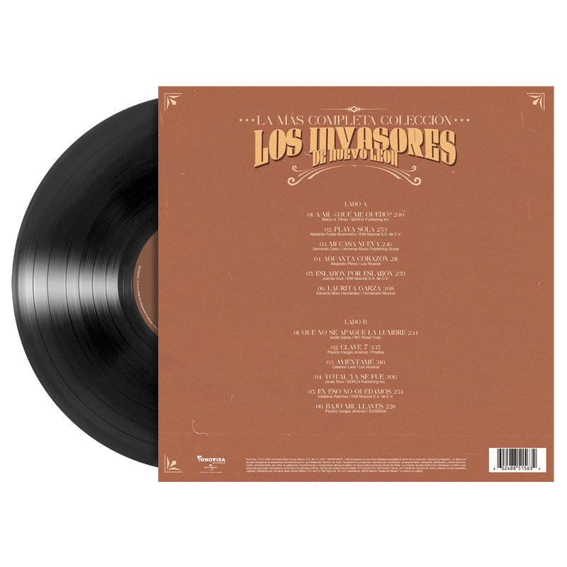 Los Invasores De Nuevo León - La Más Completa Colección 1LP Vinyl