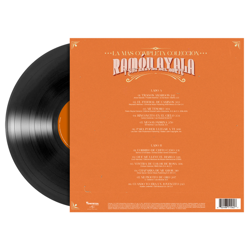Ramón Ayala Y Sus Bravos Del Norte - La Más Completa Colección 1LP Vinyl